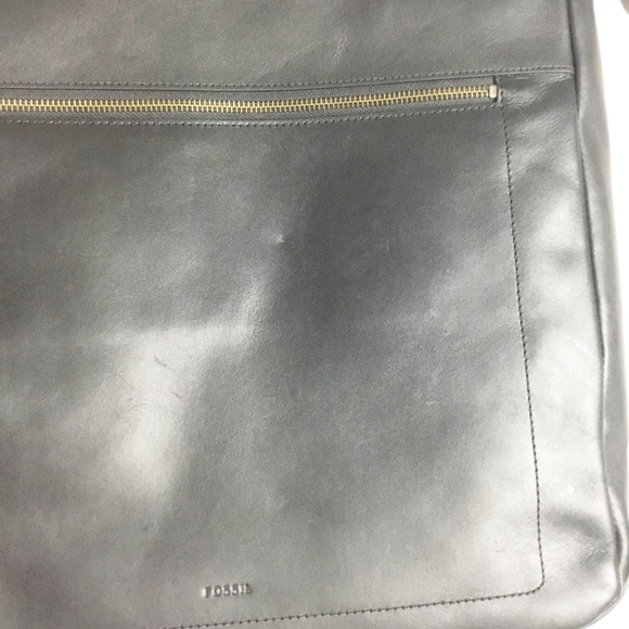 Fossil Haskell Workbag Leather Messenger Tote Bag Laptop NWT Leather - Picture 4 of 8
